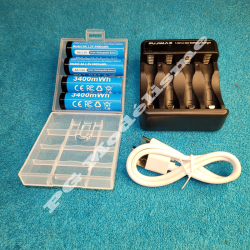 Accus AA Li-ion 1.5V 3400mWh avec chargeur