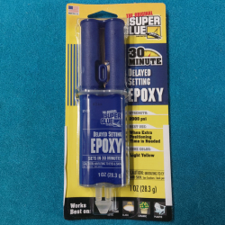 Fast-acting blue epoxy...